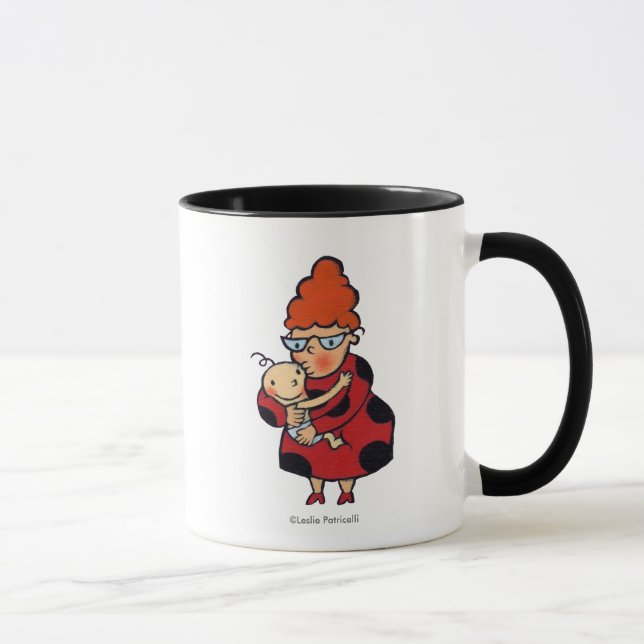 Große hallo-Umarmungen von Tante im Rot Tasse (Rechts)