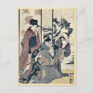 Große Hausreinigung durch Kitagawa, Utamaro Postkarte