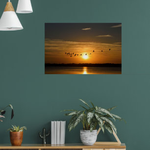 Große Helden bei Sonnenuntergang Poster