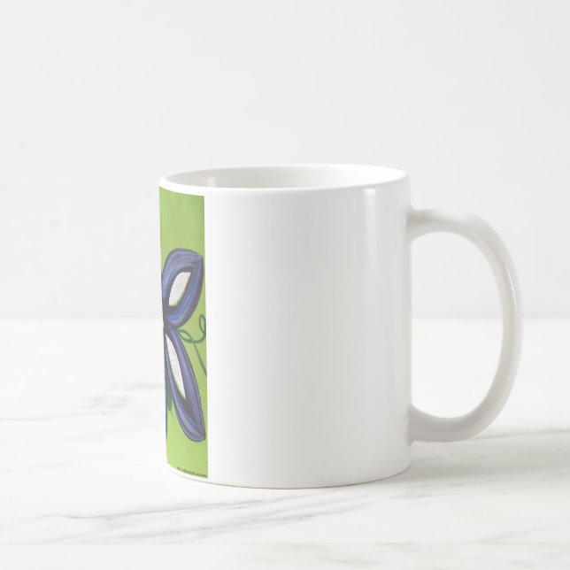 Große helle blaue Blume Kaffeetasse (Rechts)