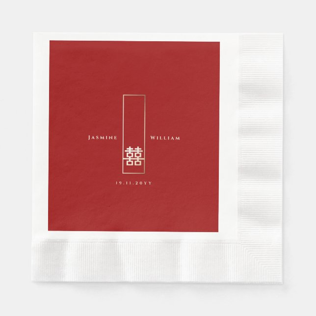 Große Hochzeit in Rectangle Serviette (Vorderseite)