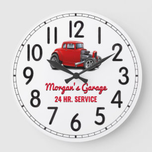 Grosse horloge de garage Vintage 24 heures de Morg