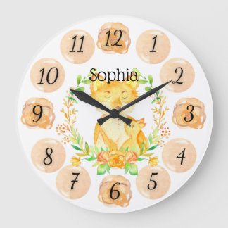 Grosse horloge de la nourricière Fox personnalisab