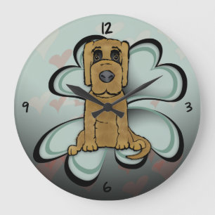 Grosse horloge de l'amour du chiot