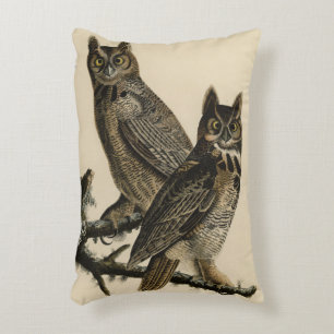 Große Horned Owl von Audubons Vögeln von Amerika Dekokissen