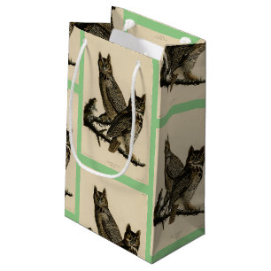 Große Horned Owl von Audubons Vögeln von Amerika Kleine Geschenktüte