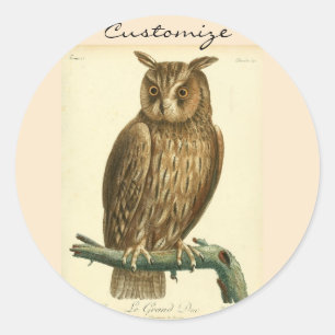 Große Horned OwlThunder_Cove Runder Aufkleber