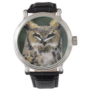 Große Hornschale (Bubo virginianus), Vollkörper Armbanduhr