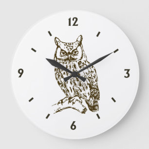 Große Hornschale mit Zahlen Wanduhr