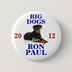 Große Hunde für Ron Paul-Knopf Button