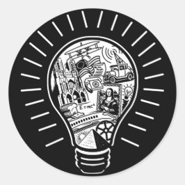 Große Ideen Runder Aufkleber