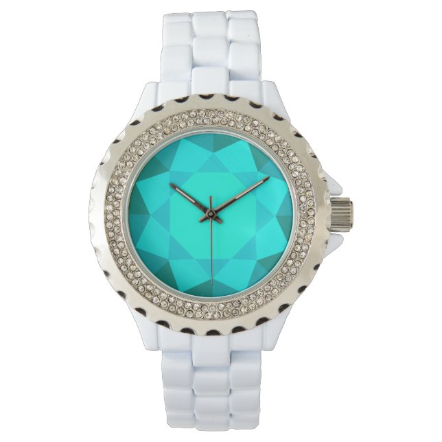Große Imitate Aquamarine Armbanduhr (Vorderseite)