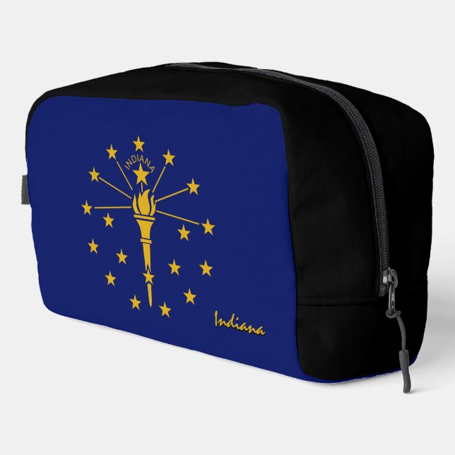 Große Indiana-Tasche, Mode, Indiana-Flagge Waschbeutel (Rechte Ecke)