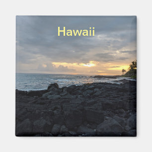 Große Insel Hawaii Natur Sonnenuntergang Ozean Magnet