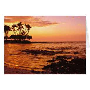 Große Insel, Hawaii. Sonnenuntergang, Big Island H
