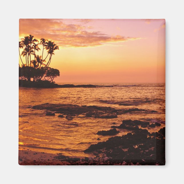Große Insel, Hawaii. Sonnenuntergang, Big Island H Magnet (Vorne)