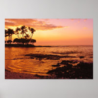 Große Insel, Hawaii. Sonnenuntergang, Big Island H