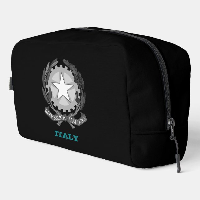Große italienische Tasche, italienisches Wappen /  Waschbeutel (Rechte Ecke)