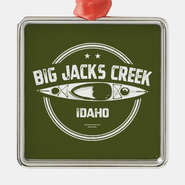 Große Jacke Creek Wild und Landschaftlicher Fluss  Ornament Aus Metall (Vorne)