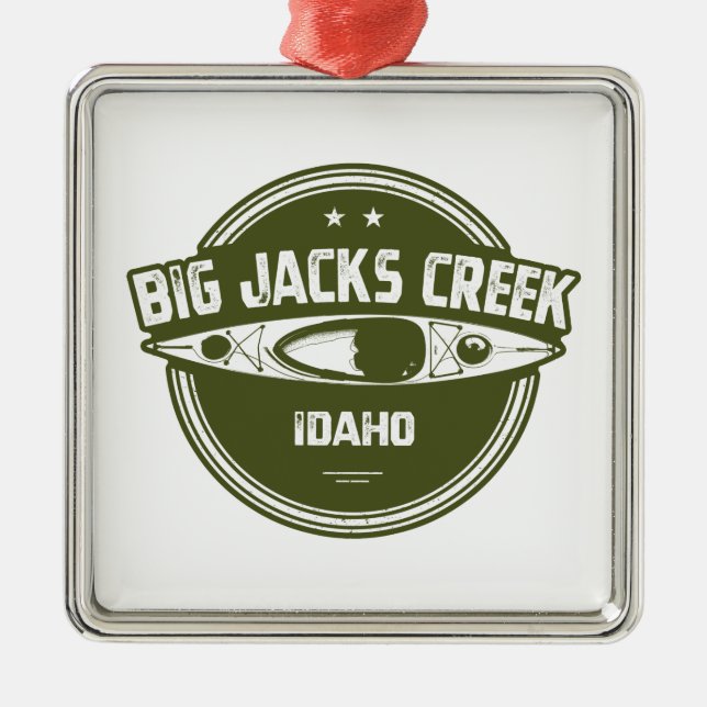 Große Jacke Creek Wild und Landschaftlicher Fluss  Ornament Aus Metall (Vorne)