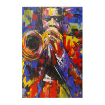 Große Jazzmusikerin Akrylic Art