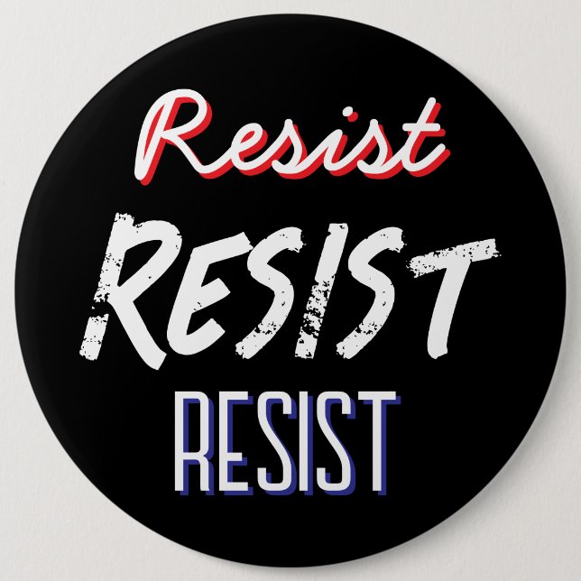 Große Jumbo-Sized Resist | Protest gegen Trump Button (Vorderseite)