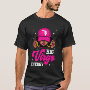 Große Jungfrau Energie Sassy Schwarze Frau Kappe S T-Shirt