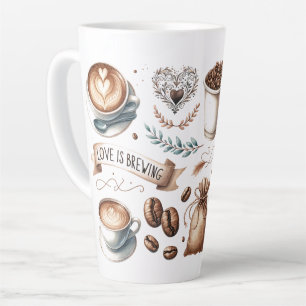 Große Kaffeetasse Liebe ist im Anflug Milchtasse