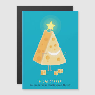 Große Käse-Magnet-Weihnachtskarte Magnetkarte