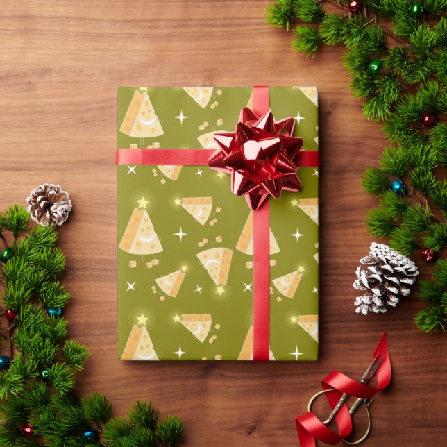 Große Käse-Weihnachtskarte Geschenkpapier (Feiertagsgeschenk)