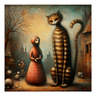 Große Katze Poster