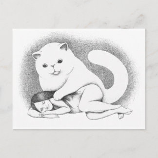 Große Katze Postkarte