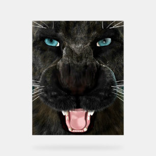 Große Katze Schwarzer Panther Acrylschild