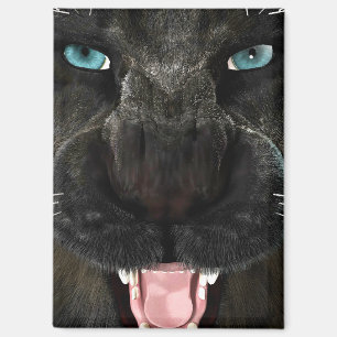 Große Katze Schwarzer Panther Magnet