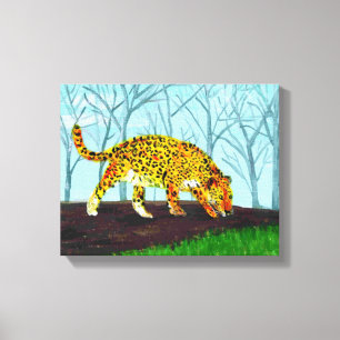 Große Katzen-Kunst Jaguars Leinwanddruck