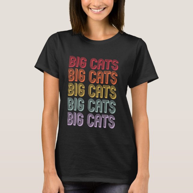 Große Katzen T-Shirt (Vorderseite)