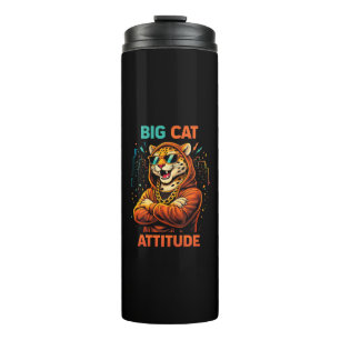 Große Katzenattitüde Thermosbecher