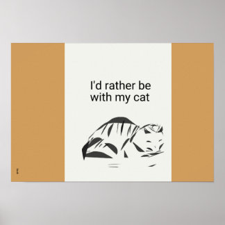 Große Katzenliebe 19" x 13", Katzenposter (matt) Poster