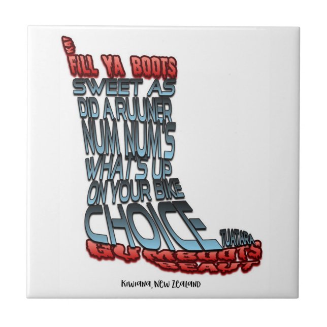 Große Keramik-Fliese mit Kiwiana Entwurf Fliese (Vorderseite)