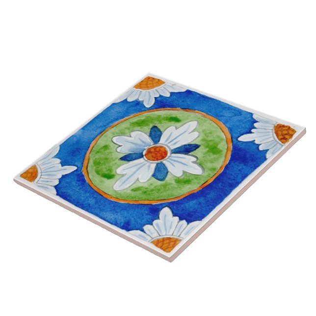 Große Keramik Kachel sizilianischen Stil "Castella (Seite)