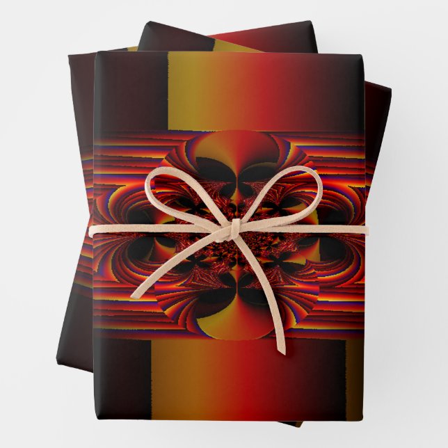 Große kleine Streifen mit Bogen Geschenkpapier Set (Beispiel)