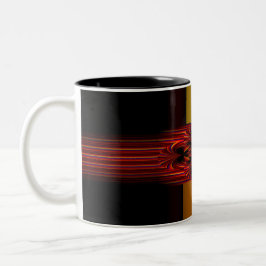 Große kleine Streifen mit Bogen Zweifarbige Tasse