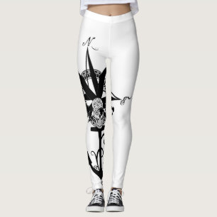 Große Kompass-Rose mit Anker Leggings