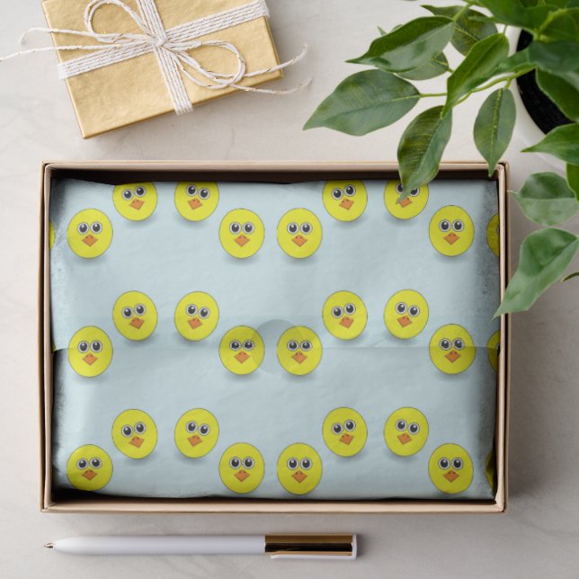 Große Kopfkröte blau Seidenpapier (Geschenk)