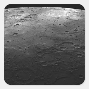 Große Krater auf dem Planeten Mercury Quadratischer Aufkleber