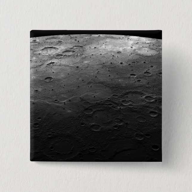 Große Krater auf dem Planeten Merkur Button (Vorderseite)