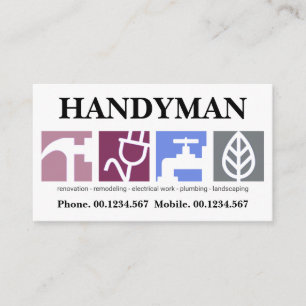 Große kreative moderne Handyman-Signatur Visitenkarte