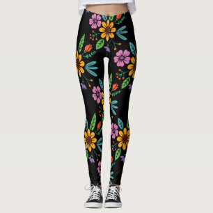 Große, kühne Blume Leggings