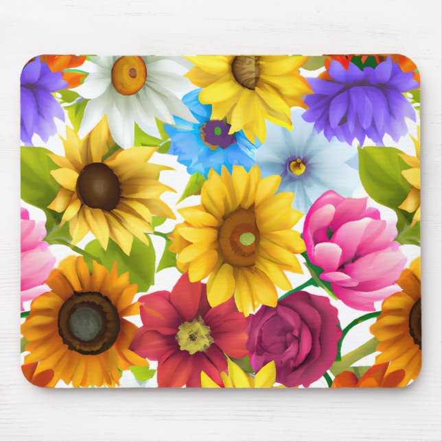 Große, kühne botanische Blume Mousepad (Vorne)