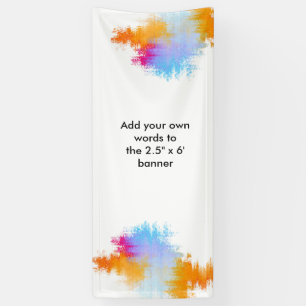 Große kundenspezifische Fahne mit Aquarell-Grenze Banner